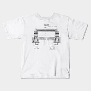 Glass Furnace Vintage Patent Hand Drawing Kids T-Shirt